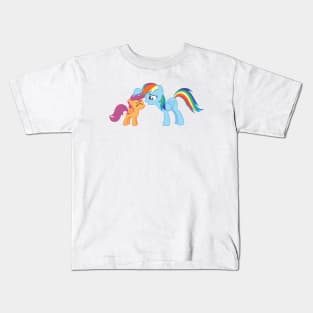 Rainbow Dash is so proud of Scootaloo 1 Kids T-Shirt